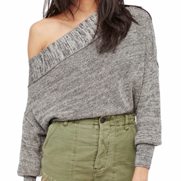 Free People Gray Alana Pullover Sweater - Picture 1 of 4